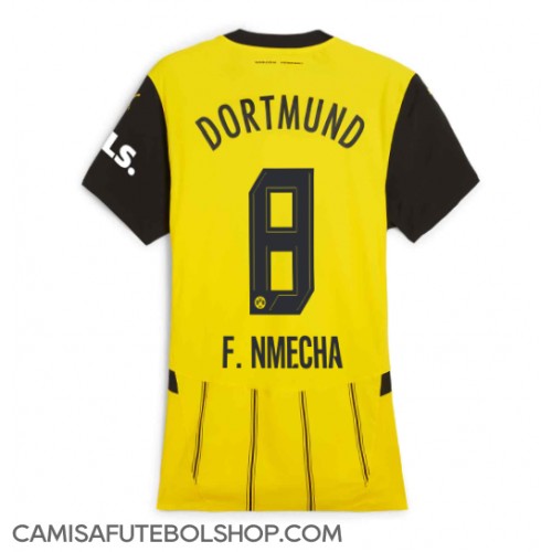 Camisa de time de futebol Borussia Dortmund Felix Nmecha #8 Replicas 1º Equipamento Feminina 2024-25 Manga Curta